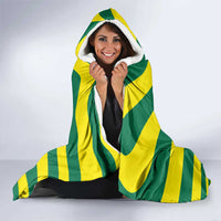 Lome Togo Sunset Hooded Blanket with Palm Trees and Ocean Embrace Design