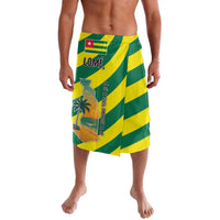 Lome Togo Sunset Lavalava with Palm Trees and Ocean Embrace Design