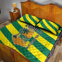 Lome Togo Sunset Quilt Bed Set with Palm Trees and Ocean Embrace Design