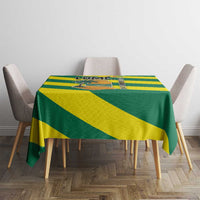 Lome Togo Sunset Tablecloth with Palm Trees and Ocean Embrace Design