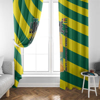 Lome Togo Sunset Window Curtain with Palm Trees and Ocean Embrace Design