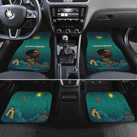 Togo Futuristic Afrocentric Woman Car Mats with Flag and Stars Design