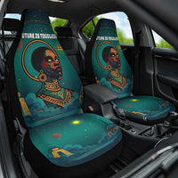 Togo Futuristic Afrocentric Woman Car Seat Cover with Flag and Stars Design