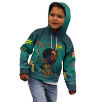 Togo Futuristic Afrocentric Woman Kid Hoodie with Flag and Stars Design