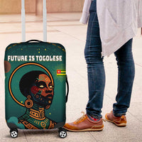 Togo Futuristic Afrocentric Woman Luggage Cover with Flag and Stars Design