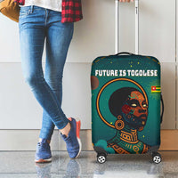 Togo Futuristic Afrocentric Woman Luggage Cover with Flag and Stars Design