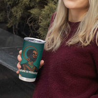 Togo Futuristic Afrocentric Woman Tumbler Cup with Flag and Stars Design