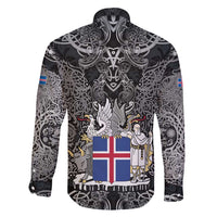 Icelandic Coat of Arms Family Matching Tank Maxi Dress and Hawaiian Shirt Viking Knotwork and National Flag Design