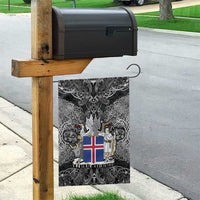 Icelandic Coat of Arms Garden Flag Viking Knotwork and National Flag Design