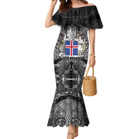 Icelandic Coat of Arms Mermaid Dress Viking Knotwork and National Flag Design