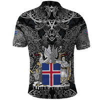 Icelandic Coat of Arms Polo Shirt Viking Knotwork and National Flag Design