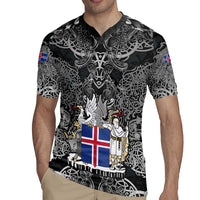 Icelandic Coat of Arms Rugby Jersey Viking Knotwork and National Flag Design