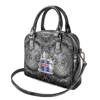 Icelandic Coat of Arms Shoulder Handbag Viking Knotwork and National Flag Design