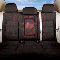 Iceland Vikings Back Car Seat Cover Norse Runes with Raven and Longship Design Featuring National Flag