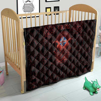 Iceland Vikings Quilt Norse Runes with Raven and Longship Design Featuring National Flag