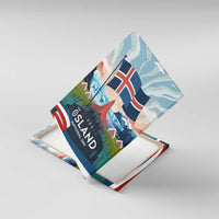 Iceland National Day Canvas Wall Art with Icelandic Flag Crest and Scenic Landscape Design