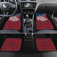 Iceland Crest Car Mats with Viking Dragon and Icelandic Flag Plaid Pattern - Wonder Print Shop