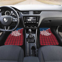 Iceland Crest Car Mats with Viking Dragon and Icelandic Flag Plaid Pattern - Wonder Print Shop