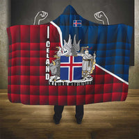 Iceland Crest Hooded Blanket with Viking Dragon and Icelandic Flag Plaid Pattern - Wonder Print Shop