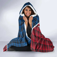 Iceland Crest Hooded Blanket with Viking Dragon and Icelandic Flag Plaid Pattern - Wonder Print Shop