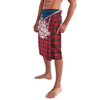 Iceland Crest Lavalava with Viking Dragon and Icelandic Flag Plaid Pattern - Wonder Print Shop