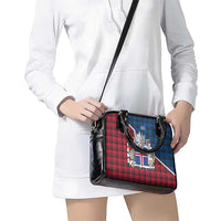 Iceland Crest Shoulder Handbag with Viking Dragon and Icelandic Flag Plaid Pattern - Wonder Print Shop
