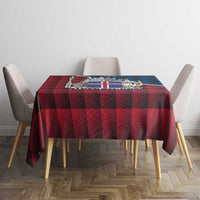 Iceland Crest Tablecloth with Viking Dragon and Icelandic Flag Plaid Pattern - Wonder Print Shop
