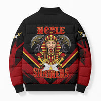 Noble Shriners Bomber Puffer Jacket Masonic Egyptian Pharaoh Scimitar Emblem