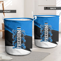 Estonia Flag 1884 Freedom Laundry Basket Geometric Lion Crest National Pride