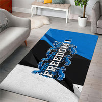 Estonia Flag 1884 Freedom Area Rug Geometric Lion Crest National Pride
