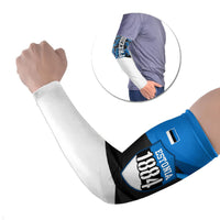 Estonia Flag 1884 Freedom Arm Sleeves Geometric Lion Crest National Pride
