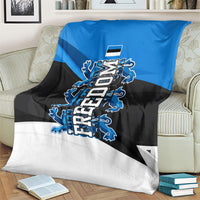 Estonia Flag 1884 Freedom Blanket Geometric Lion Crest National Pride
