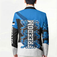 Estonia Flag 1884 Freedom Blazer Geometric Lion Crest National Pride
