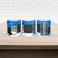 Estonia Flag 1884 Freedom Ceramic Mug Geometric Lion Crest National Pride