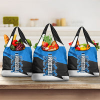 Estonia Flag 1884 Freedom Grocery Bag Geometric Lion Crest National Pride