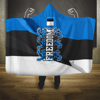 Estonia Flag 1884 Freedom Hooded Blanket Geometric Lion Crest National Pride