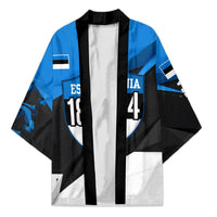 Estonia Flag 1884 Freedom Kimono Geometric Lion Crest National Pride