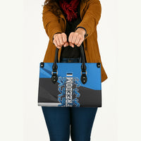 Estonia Flag 1884 Freedom Leather Bag Geometric Lion Crest National Pride