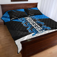 Estonia Flag 1884 Freedom Quilt Bed Set Geometric Lion Crest National Pride