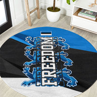 Estonia Flag 1884 Freedom Round Carpet Geometric Lion Crest National Pride
