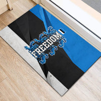 Estonia Flag 1884 Freedom Rubber Doormat Geometric Lion Crest National Pride