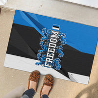 Estonia Flag 1884 Freedom Rubber Doormat Geometric Lion Crest National Pride