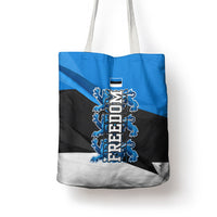 Estonia Flag 1884 Freedom Tote Bag Geometric Lion Crest National Pride