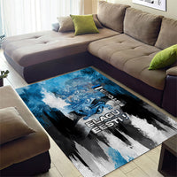 Estonia Elagu Eesti Lions Area Rug Watercolor Splash Flag Heraldic