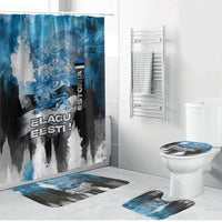 Estonia Elagu Eesti Lions Bathroom Set Watercolor Splash Flag Heraldic