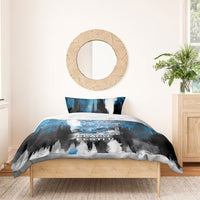 Estonia Elagu Eesti Lions Bedding Set Watercolor Splash Flag Heraldic