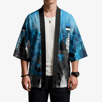 Estonia Elagu Eesti Lions Kimono Watercolor Splash Flag Heraldic