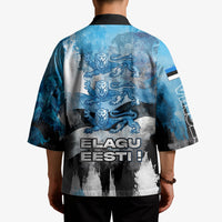 Estonia Elagu Eesti Lions Kimono Watercolor Splash Flag Heraldic