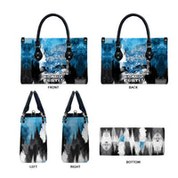 Estonia Elagu Eesti Lions Leather Bag Watercolor Splash Flag Heraldic