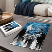 Estonia Elagu Eesti Lions Puzzle Watercolor Splash Flag Heraldic